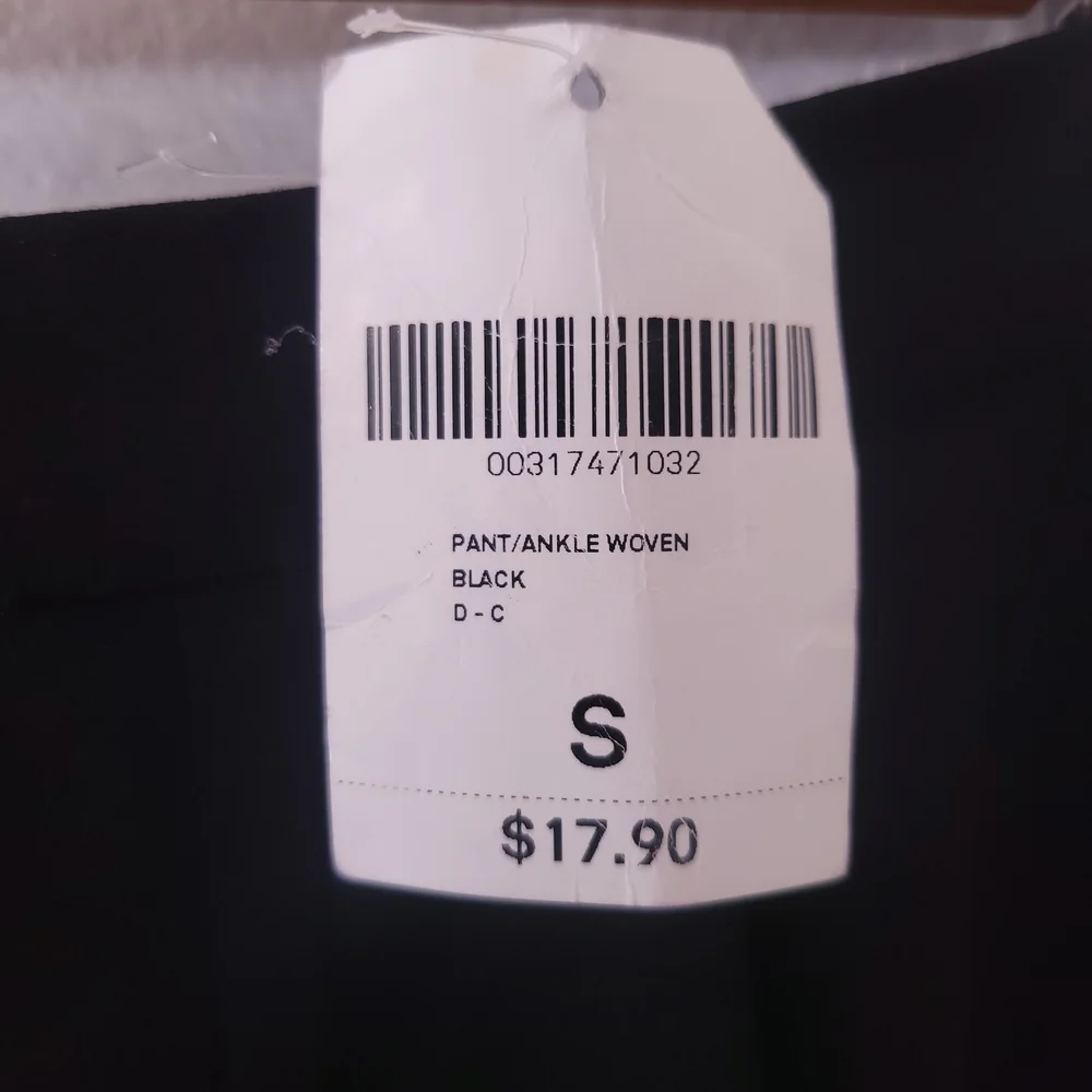 Forever 21 Black Elastic Waist Pants Ankle Woven Womens Size Small